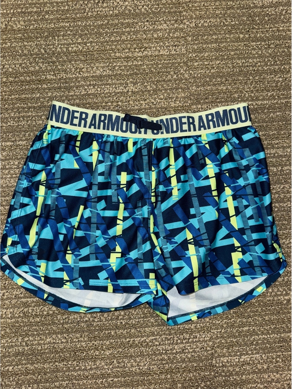 Women's Under Armour Blue Printed Athletic Shorts Size Small